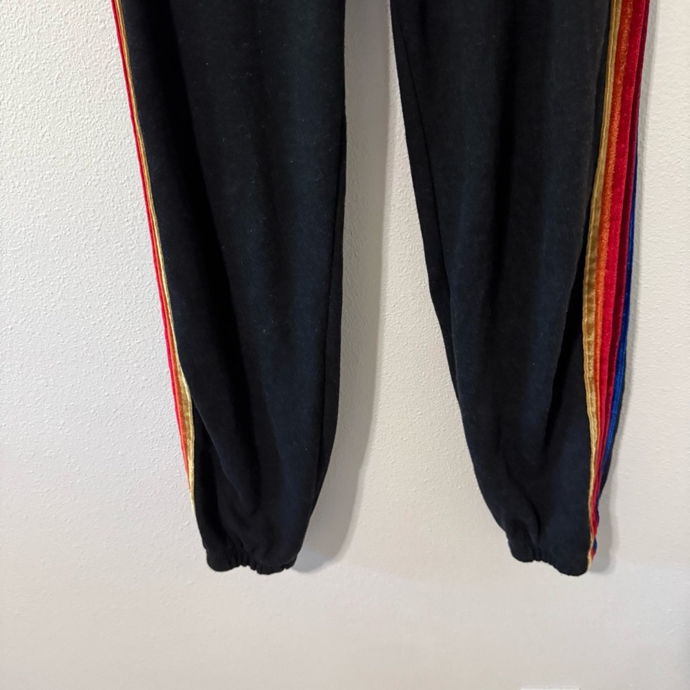 Aviator Nation 5-Stripe Sweatpants Charcoal Tri-Blend Loungewear-Small - Picture 5 of 10